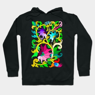 colourfull classic floral carved object Hoodie